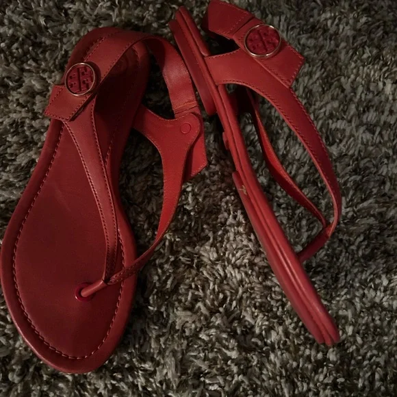 Tory Burch Strappy Red Sandals - Picture 2 of 2